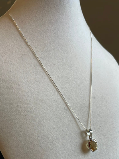 Sterling silver citrine necklace available at wholesale and retail prices, only at our crystal shop in San Diego!