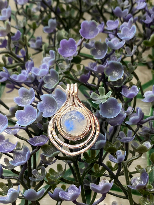 S.S. Rainbow Moonstone Ripple Pendants