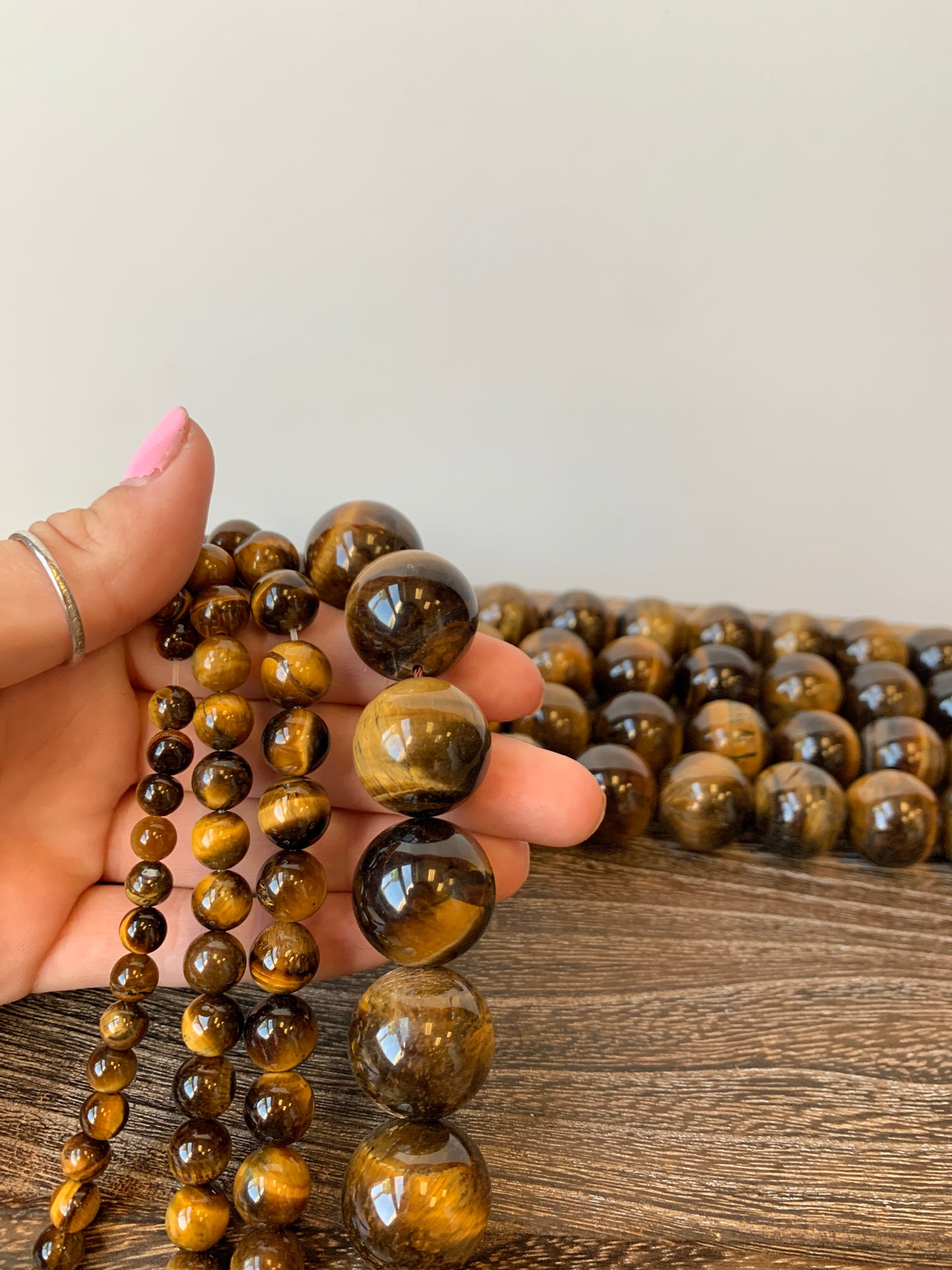 Crafting supplies such as tiger eye beads available at wholesale and retail prices, only at our crystal shop in San Diego!