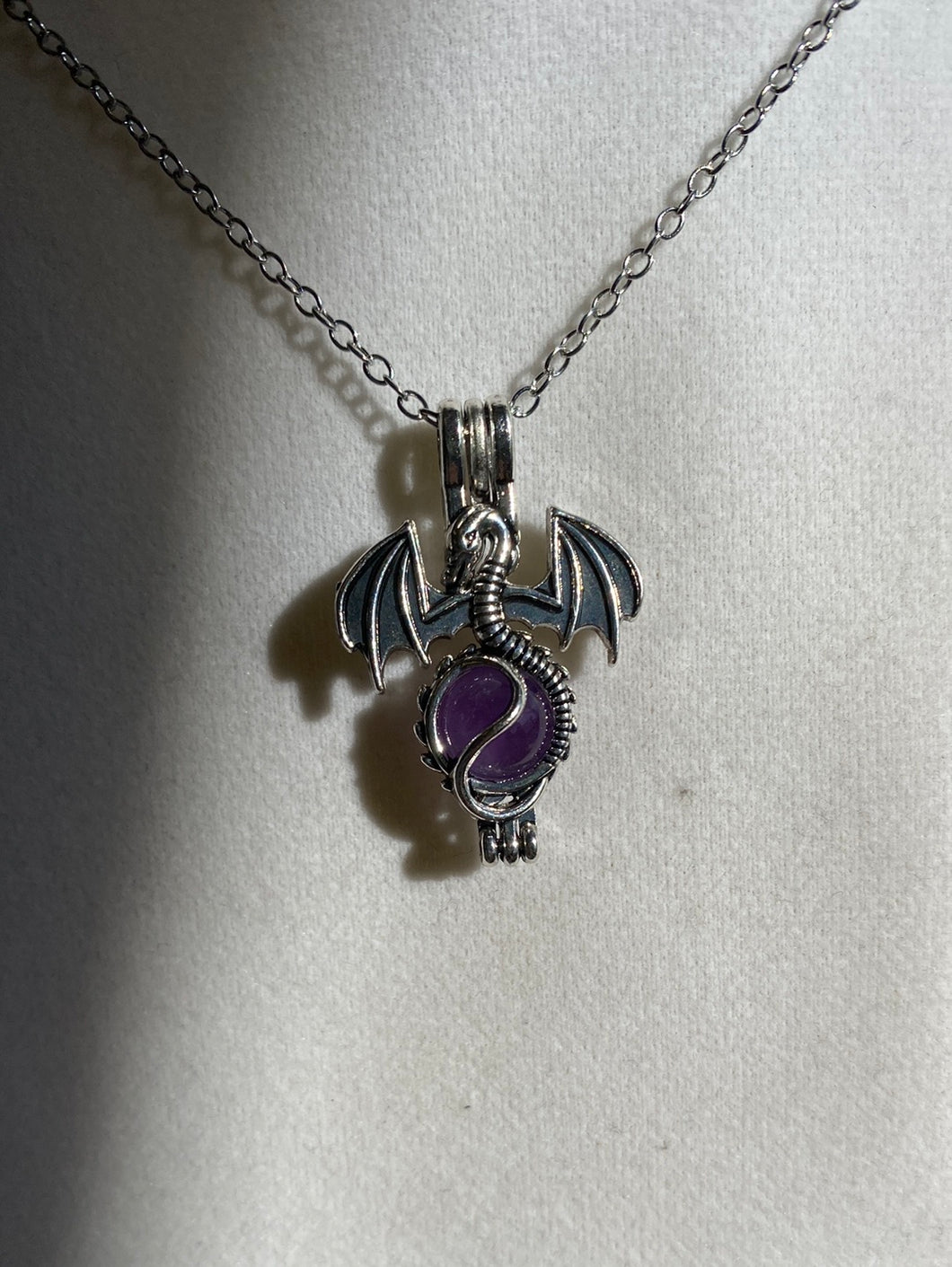 Amethyst Dragon Necklaces