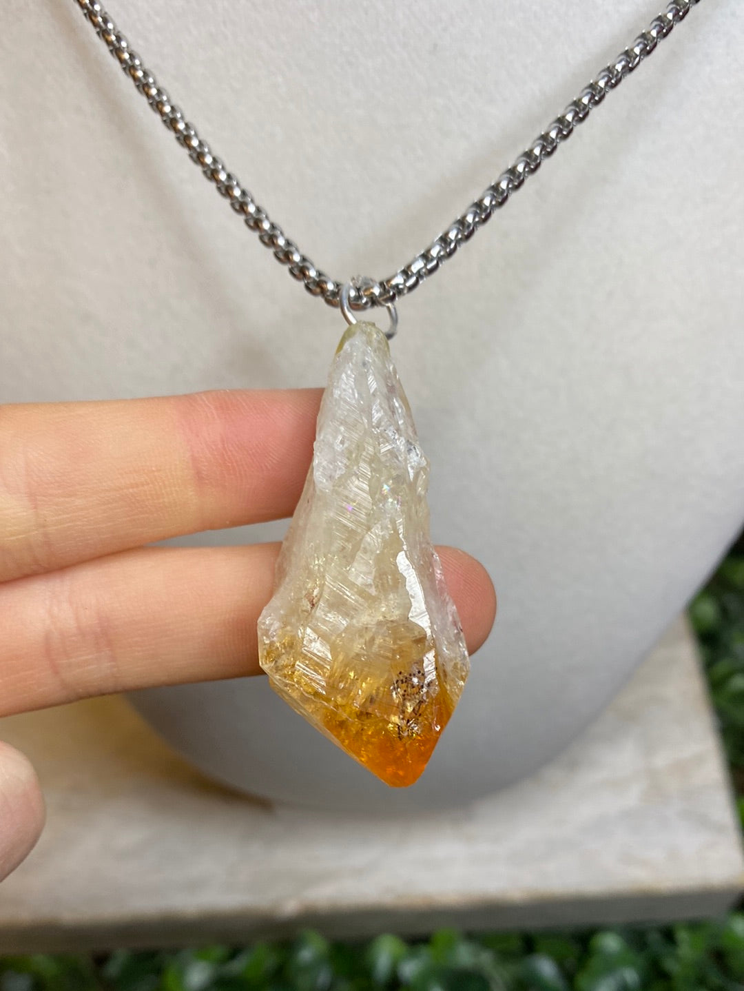 Stainless Steel Citrine Necklaces