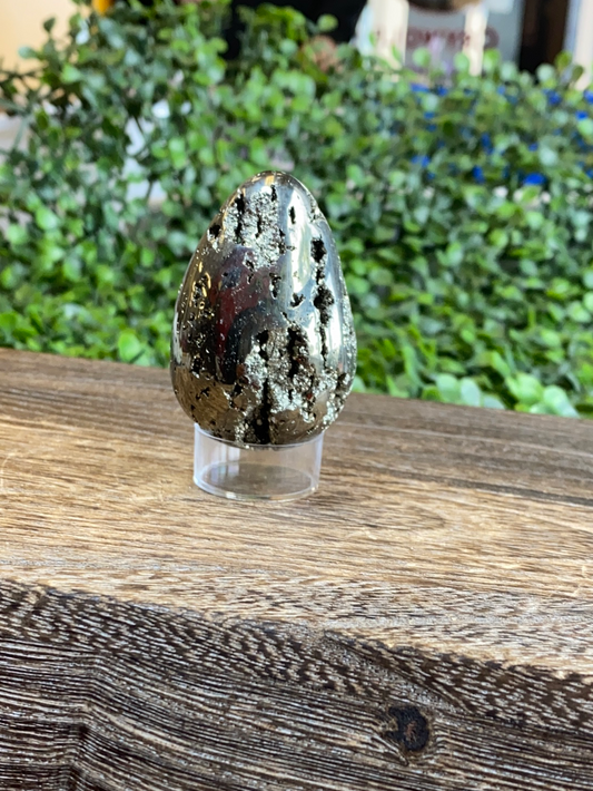 Pyrite egg available at wholesale and retail prices, only at our crystal shop in San Diego!