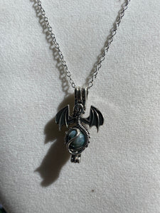 Moss Agate Dragon Necklaces