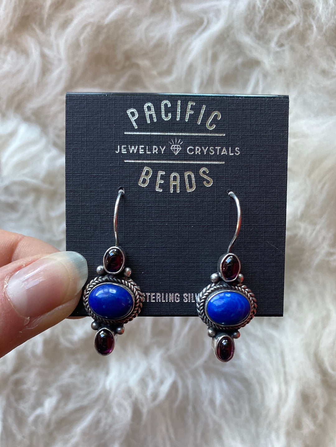 S.S. Lapis Lazuli and Garnet Earrings